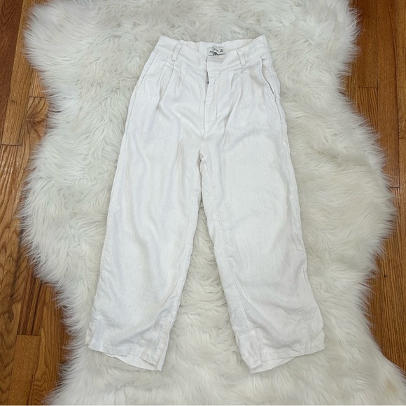 Abercrombie Linen Cropped Trousers XS short - Picture 2 of 8